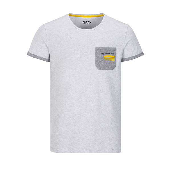 Мужская футболка quattro, серая, XXL